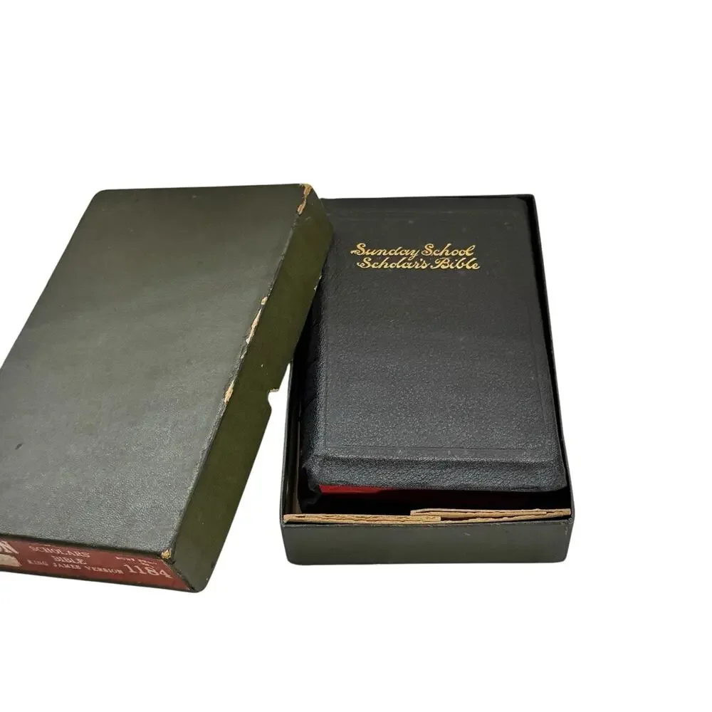 Sunday School Scholar’s Bible Original Box Antique Pocket Size Early 1900’s